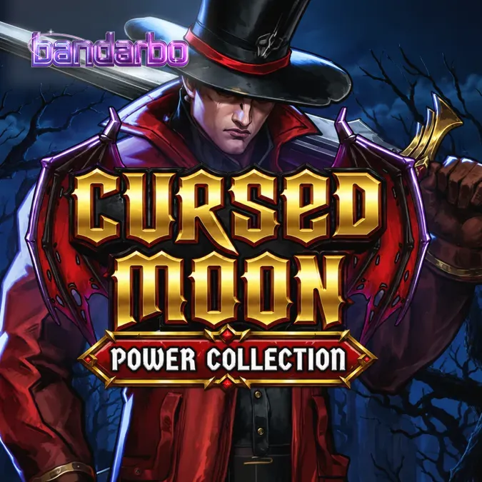 Tampilan visual slot Cursed Moon Power Collection dengan tema gotik